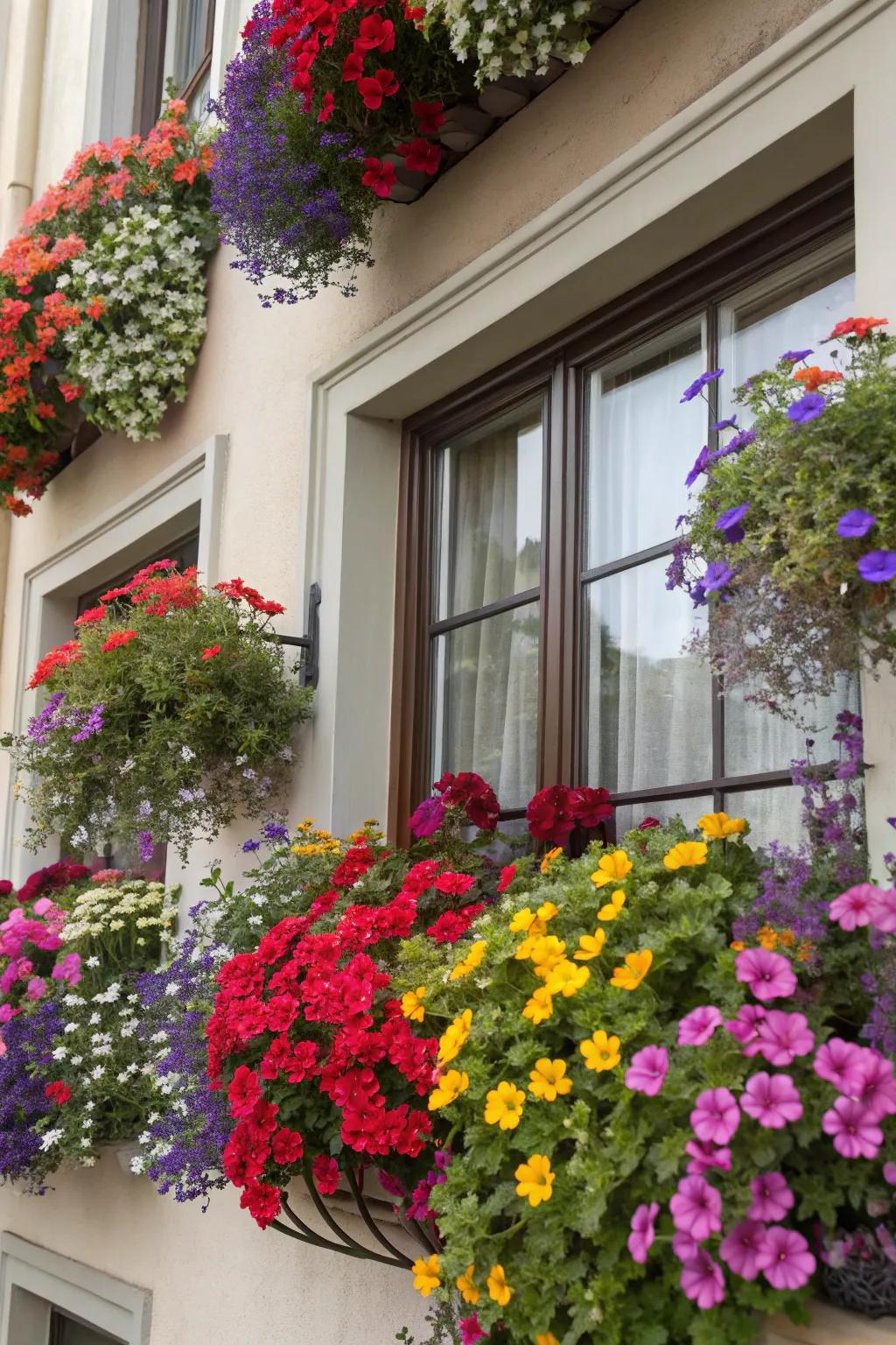 Window boxes add instant color and charm.
