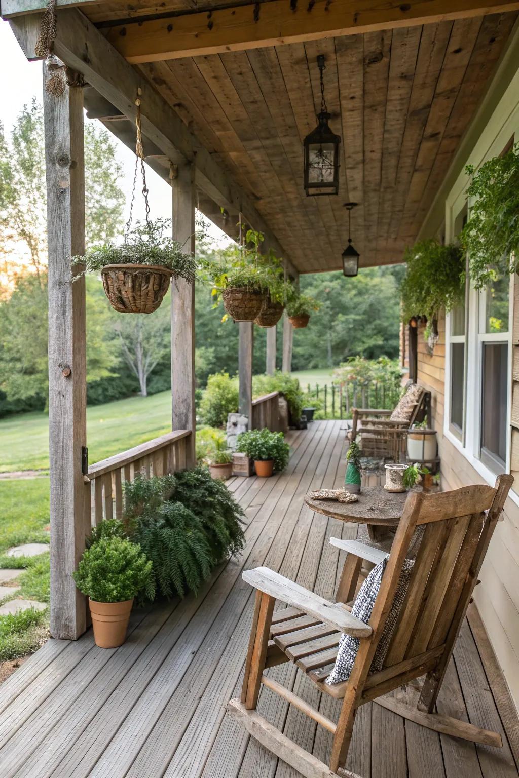 Reclaimed wood adds rustic charm and character to your deck.
