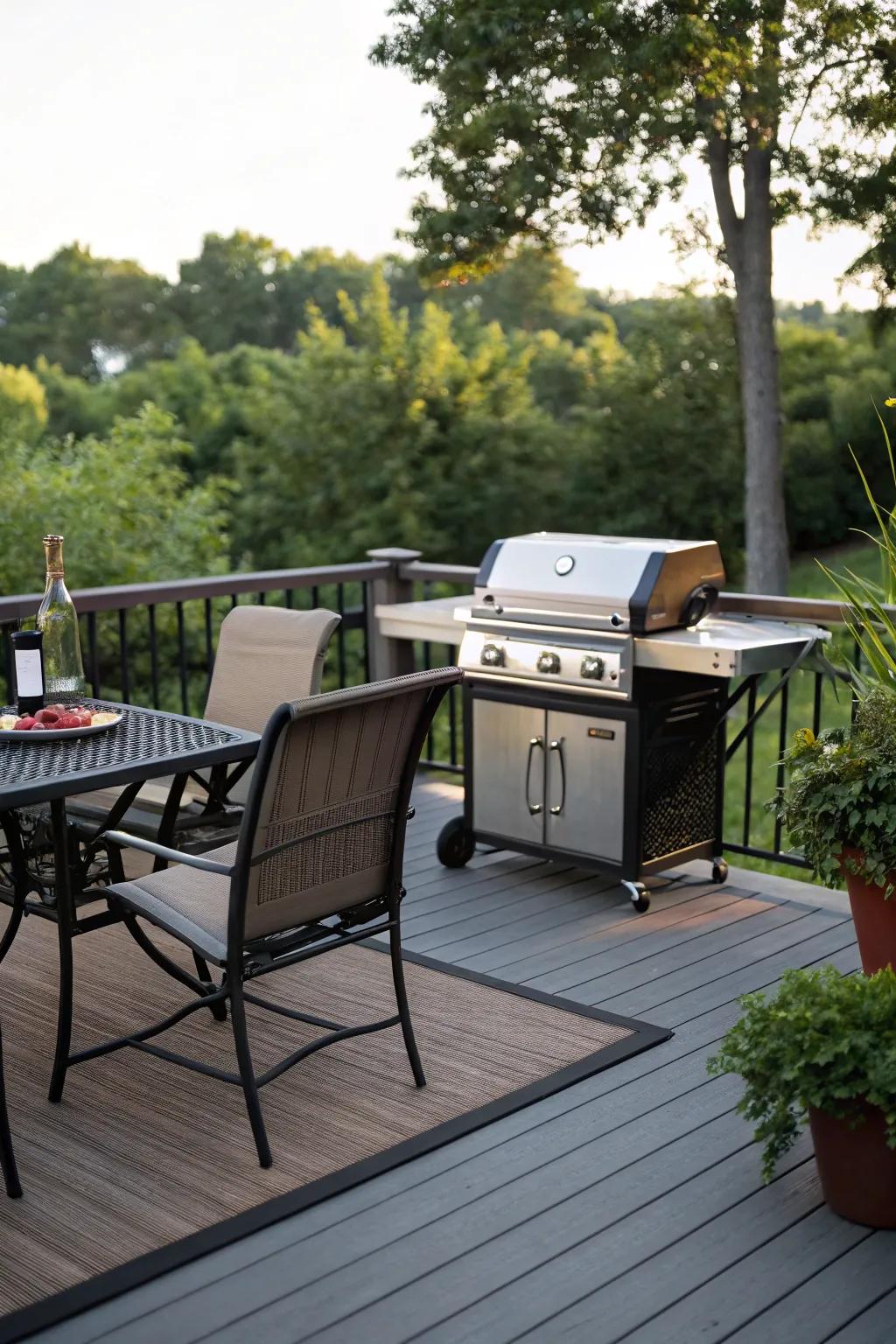 A grillzebo offers a sheltered outdoor cooking and dining experience.