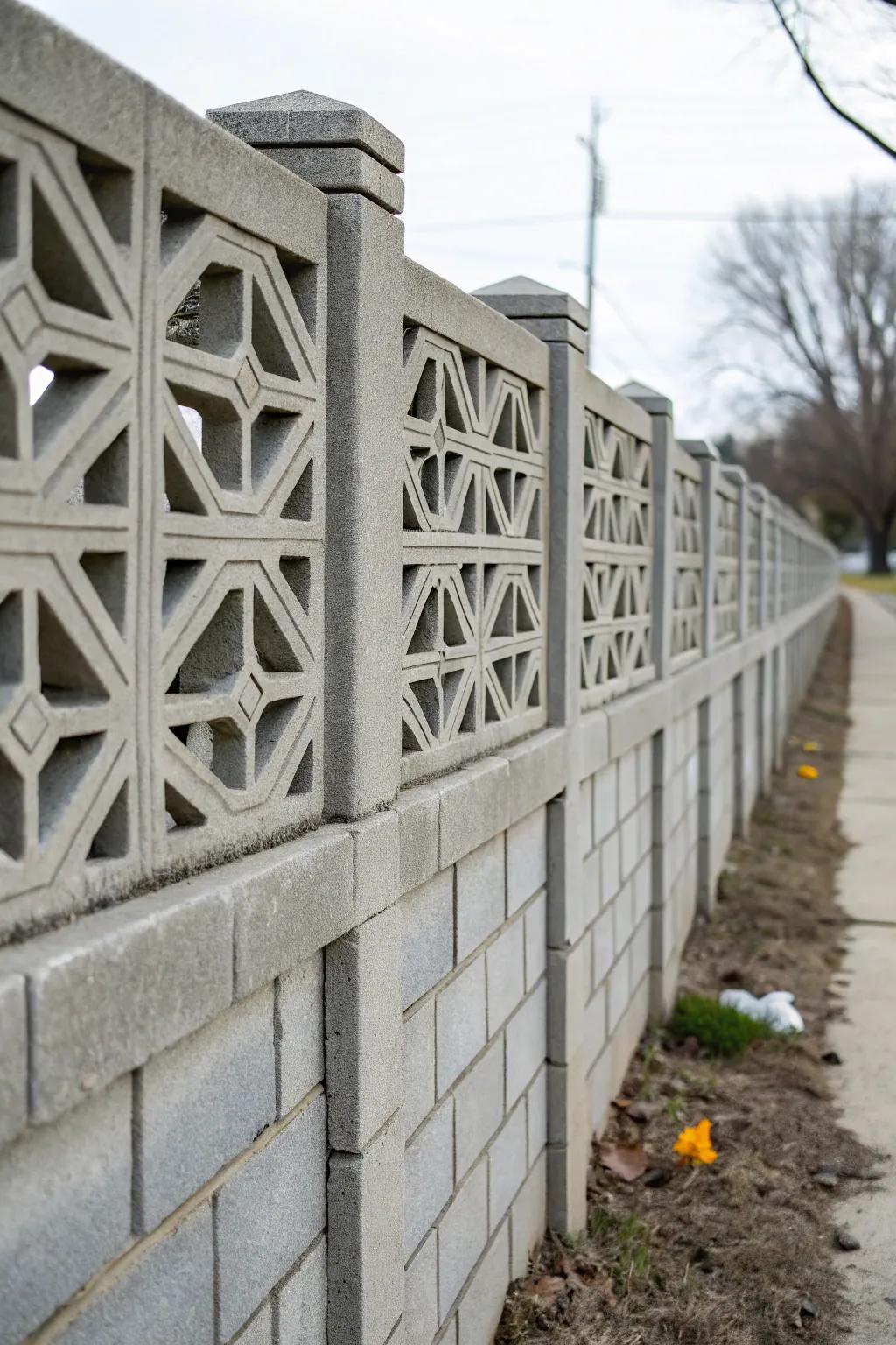 Modernize your fence with trendy geometric designs.