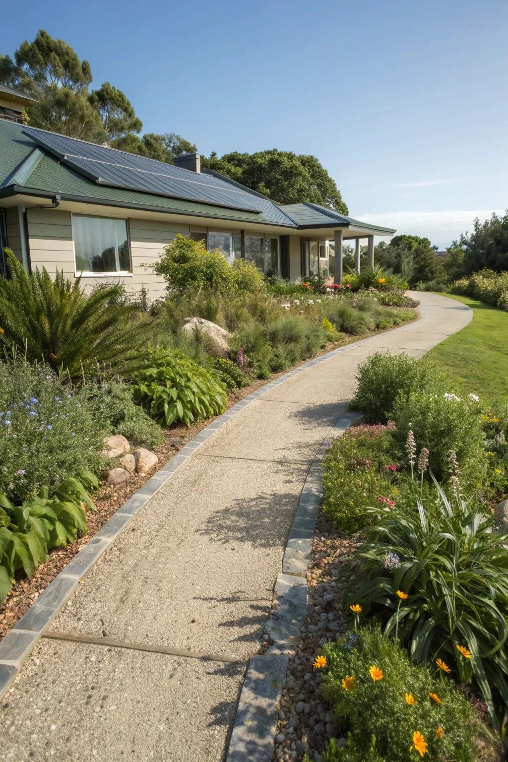 Sustainably sourced materials offer an eco-friendly driveway solution.
