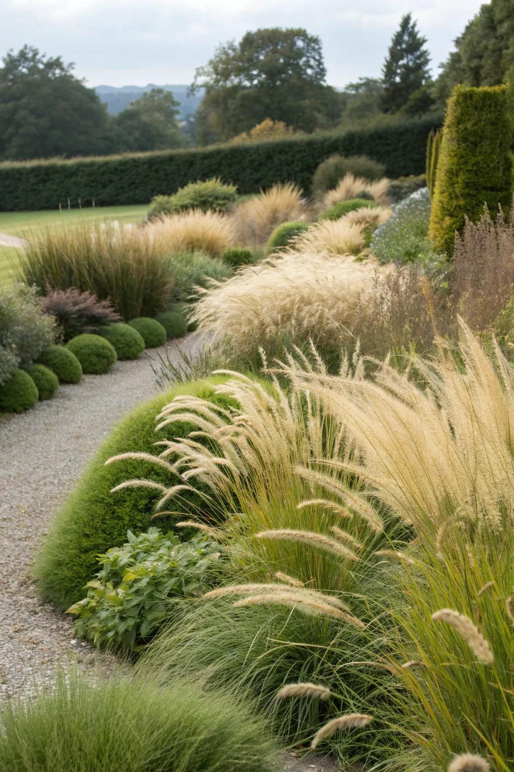 Ornamental grasses add texture and movement to any landscape.