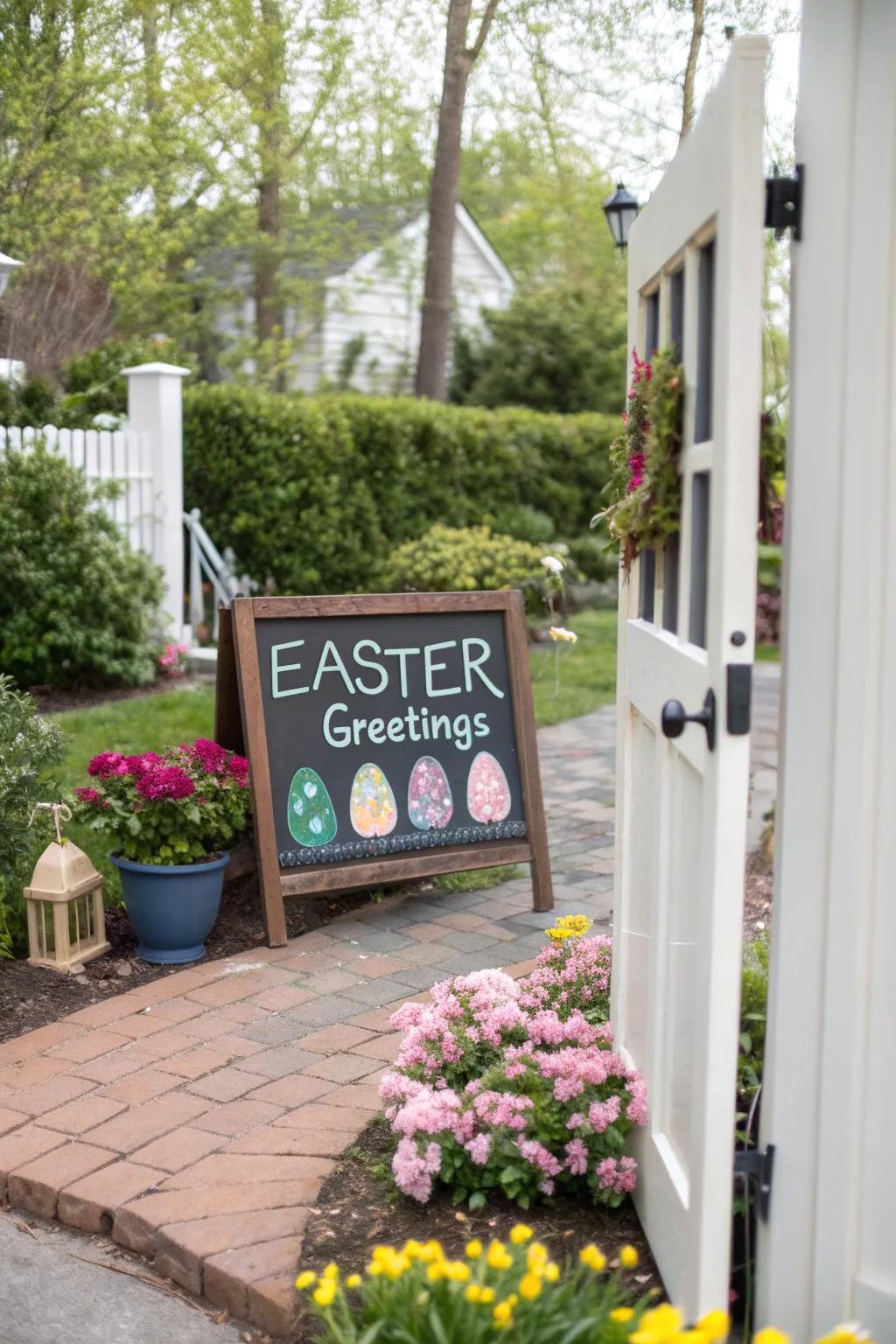 Greet guests warmly with creative chalkboard welcome signs.