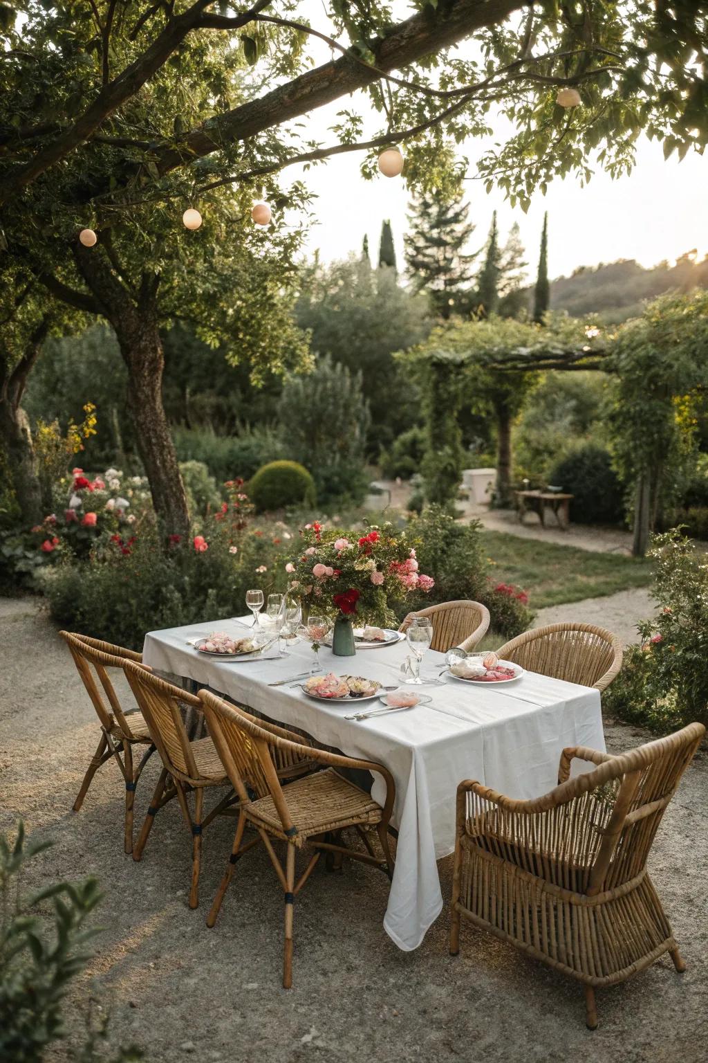 Outdoor dining brings a special charm to mealtime.