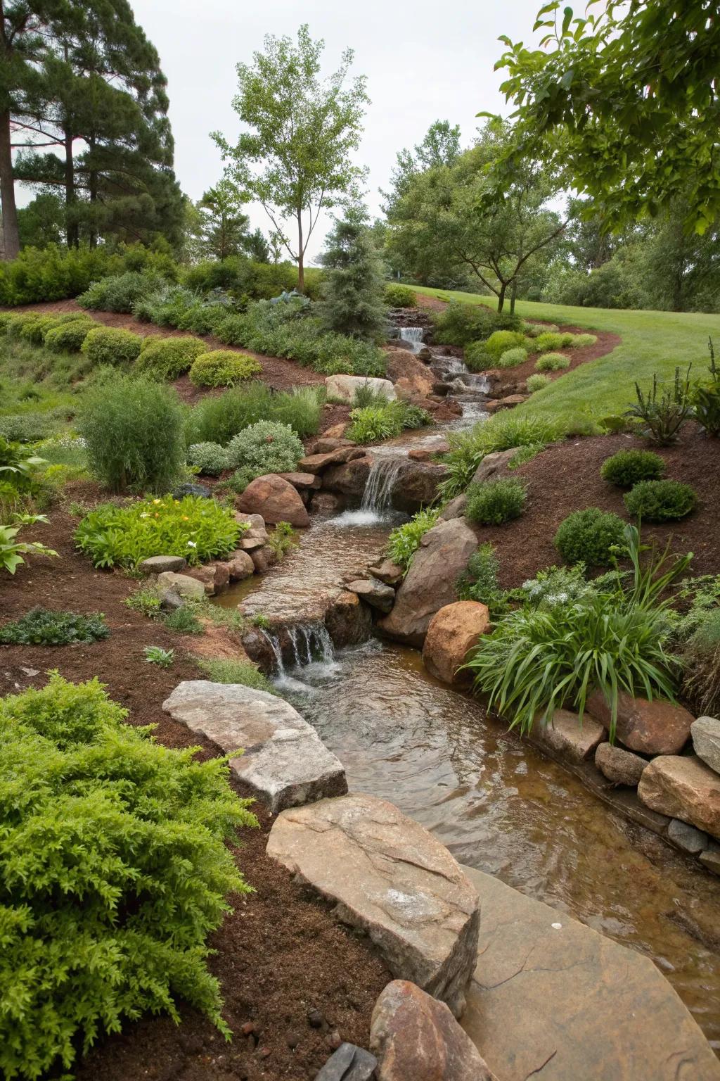 Creative water features add beauty and function