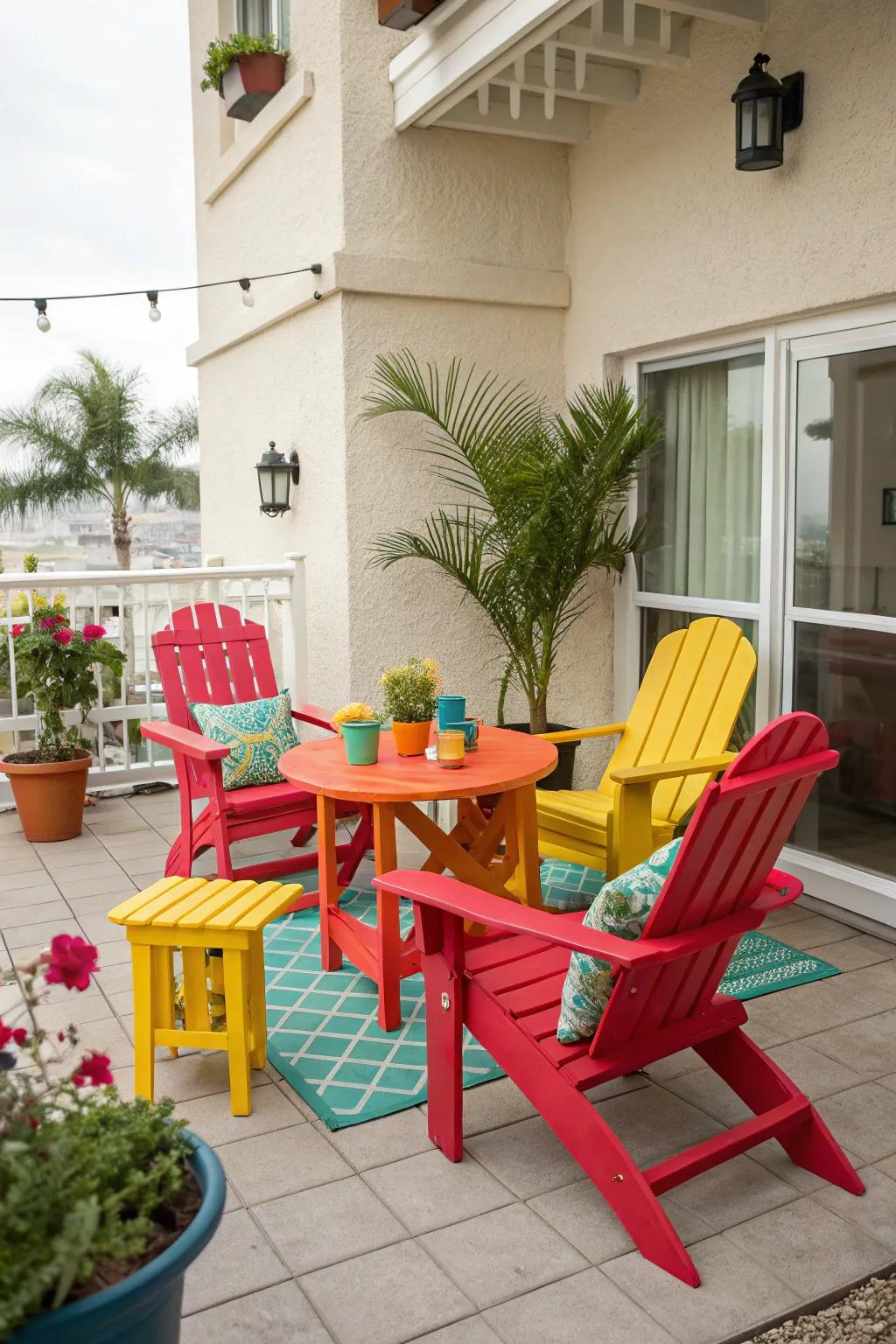 Bold colors bring energy and personality to your patio.