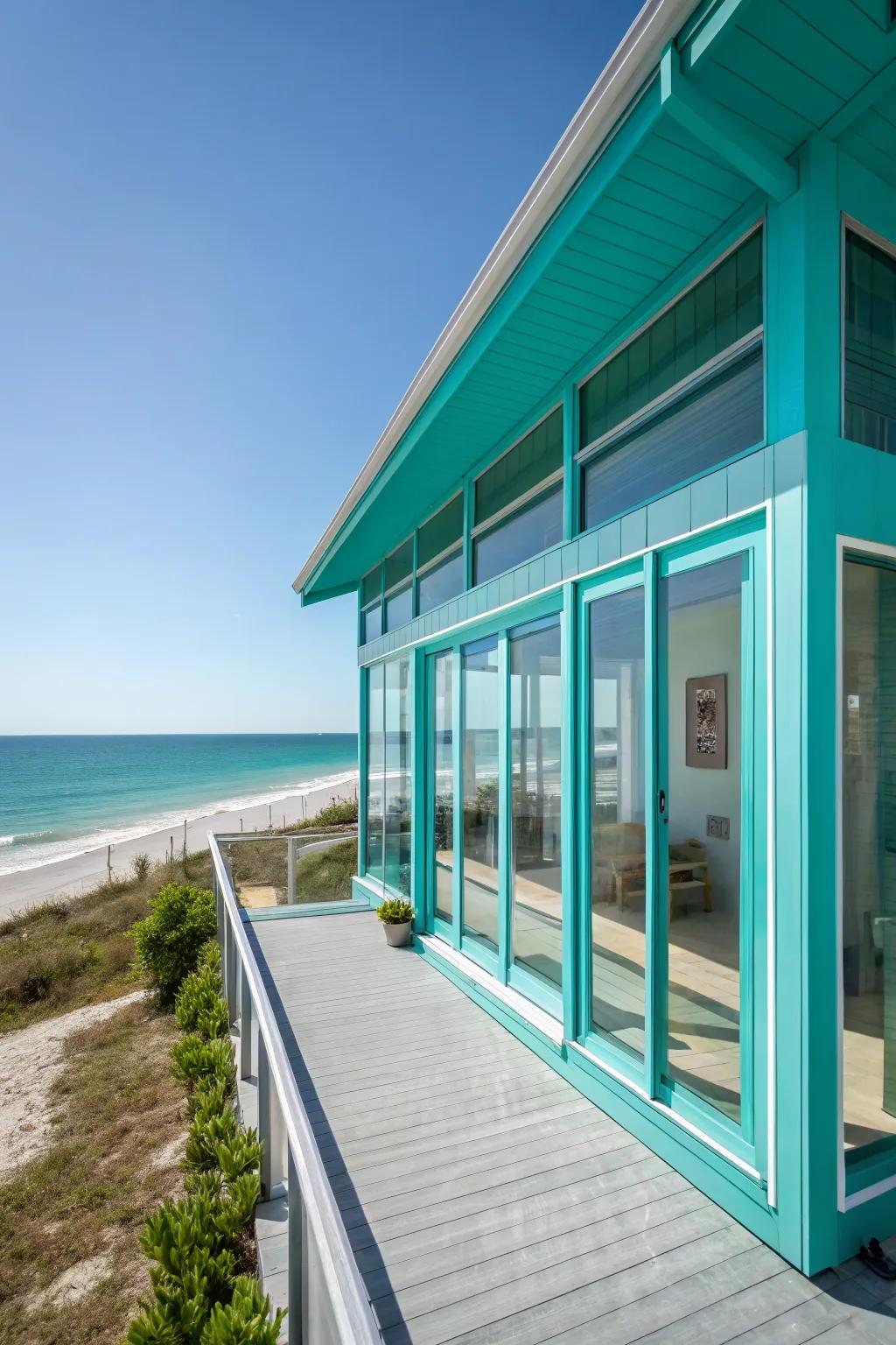 Turquoise stands out with a vibrant, lively appeal.
