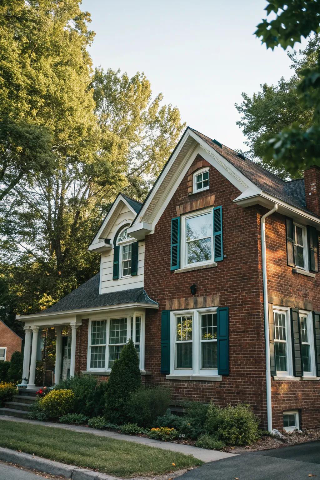 Contrasting colors make window trims pop.