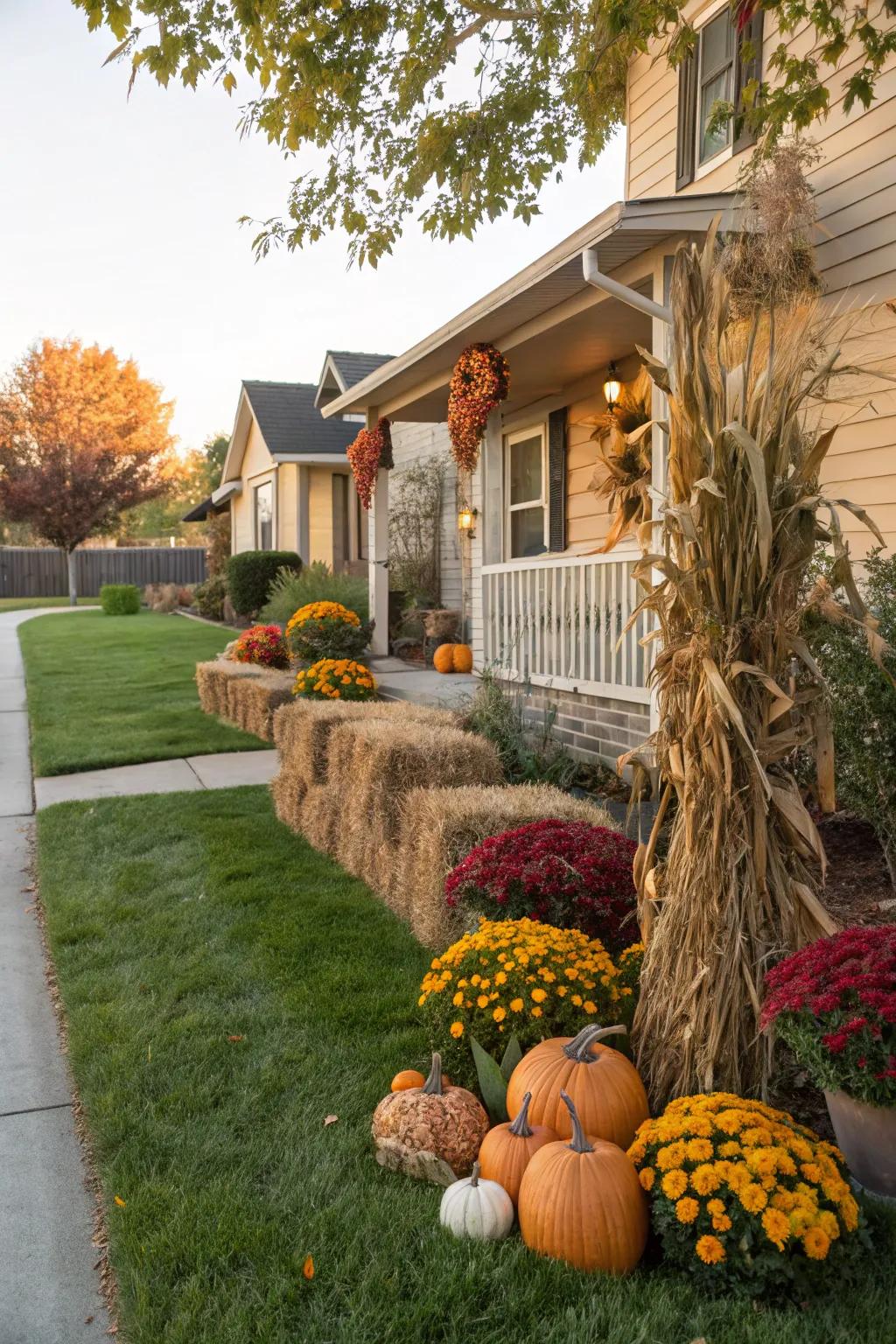 Harvest-themed accents bring a rustic, bountiful feel to your decor.