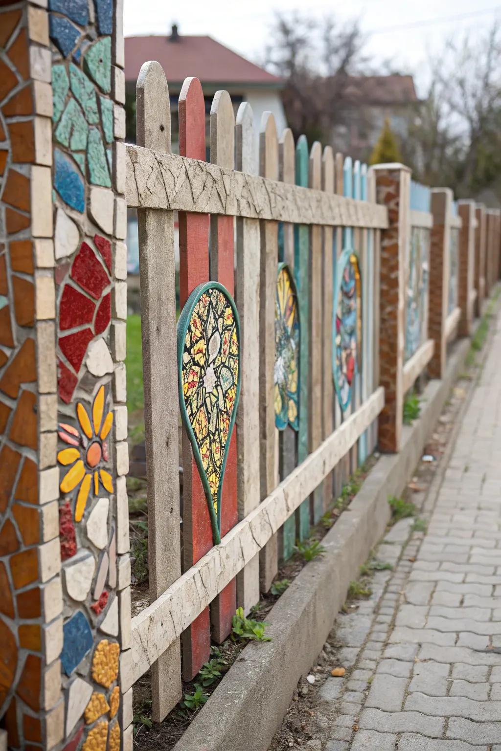Mosaics add personal and colorful touches.