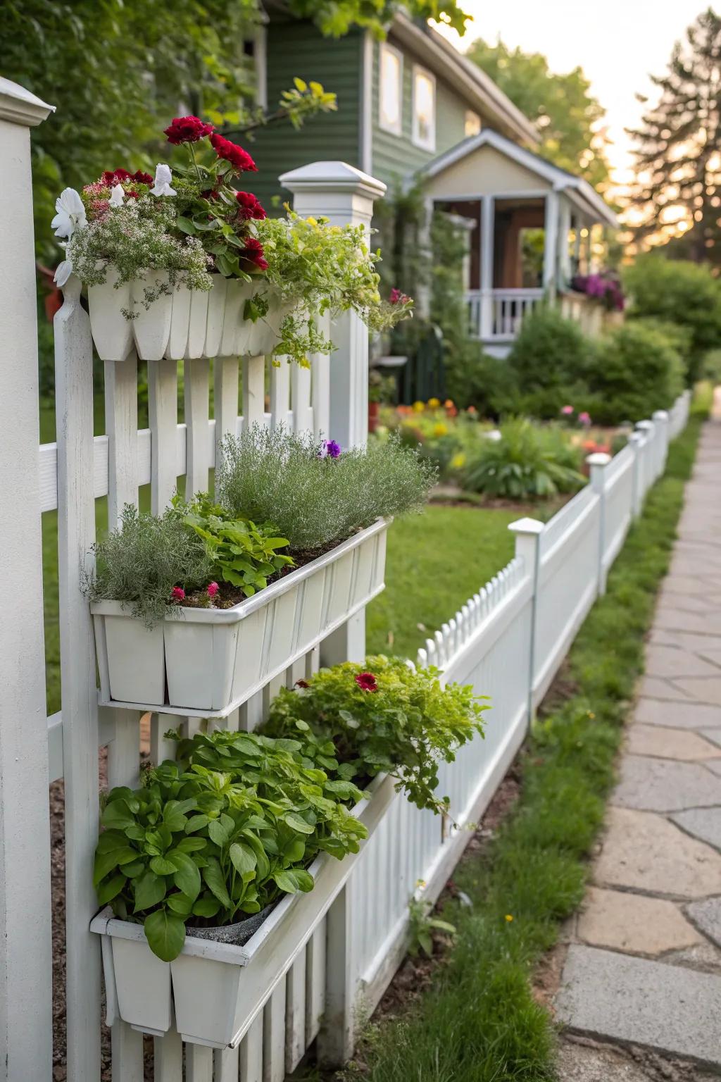 Planter walls combine vertical gardening with privacy.