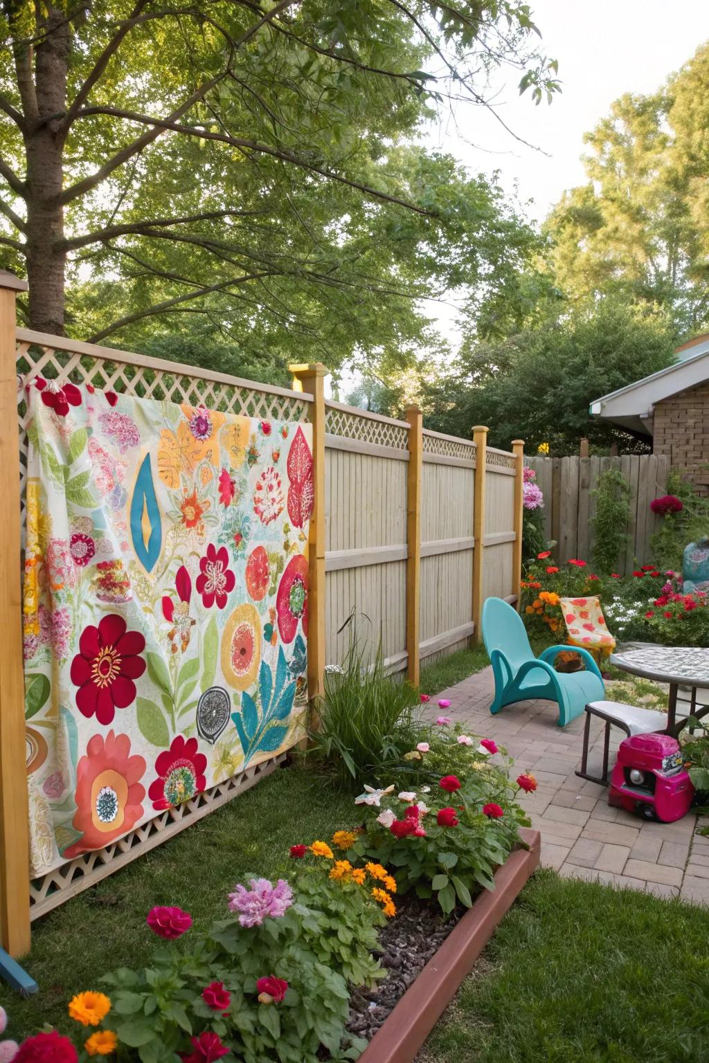 Fabric screens for instant privacy