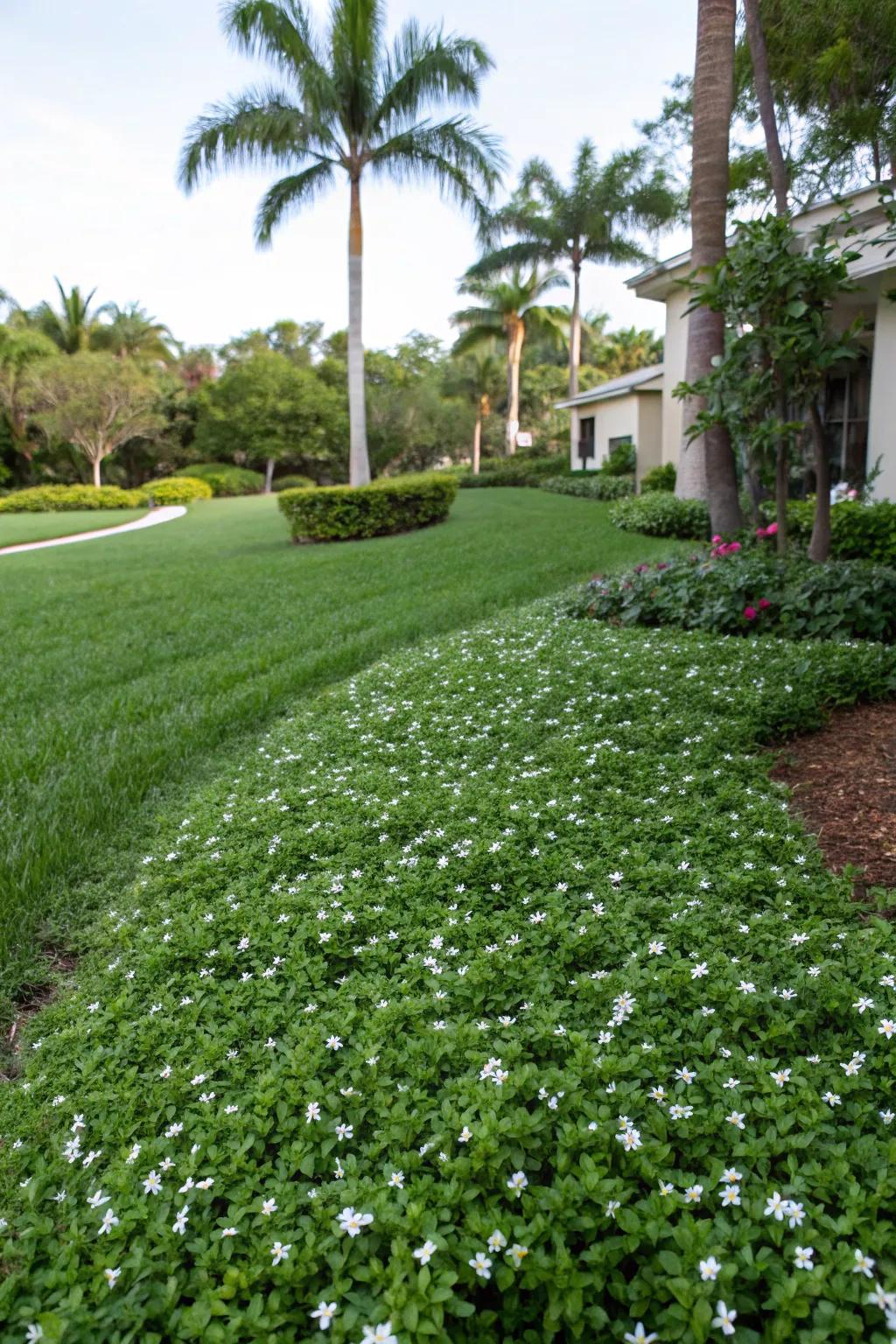 Ground covers that provide texture and fill in landscape gaps.