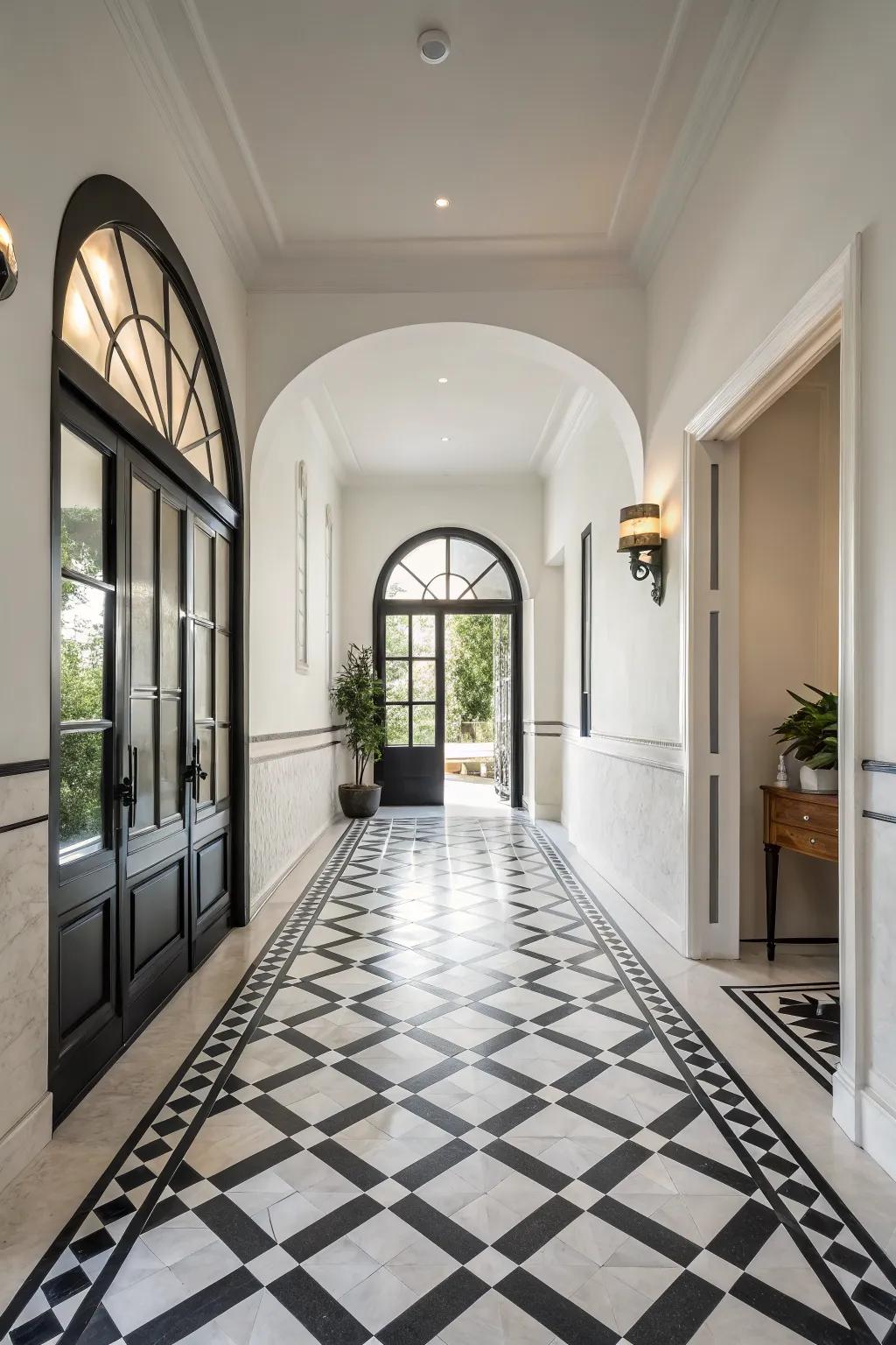 Stand out with bold monochrome tile designs
