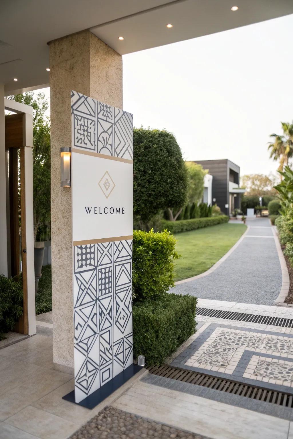 Geometric patterns offer a dynamic and modern appeal.