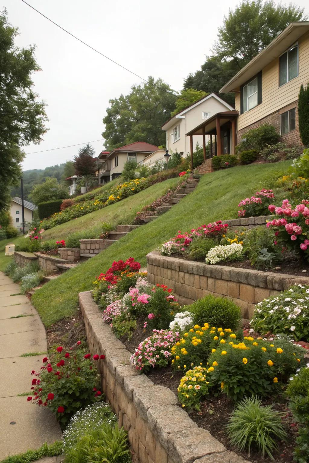 Terracing turns slopes into beautiful, functional spaces.