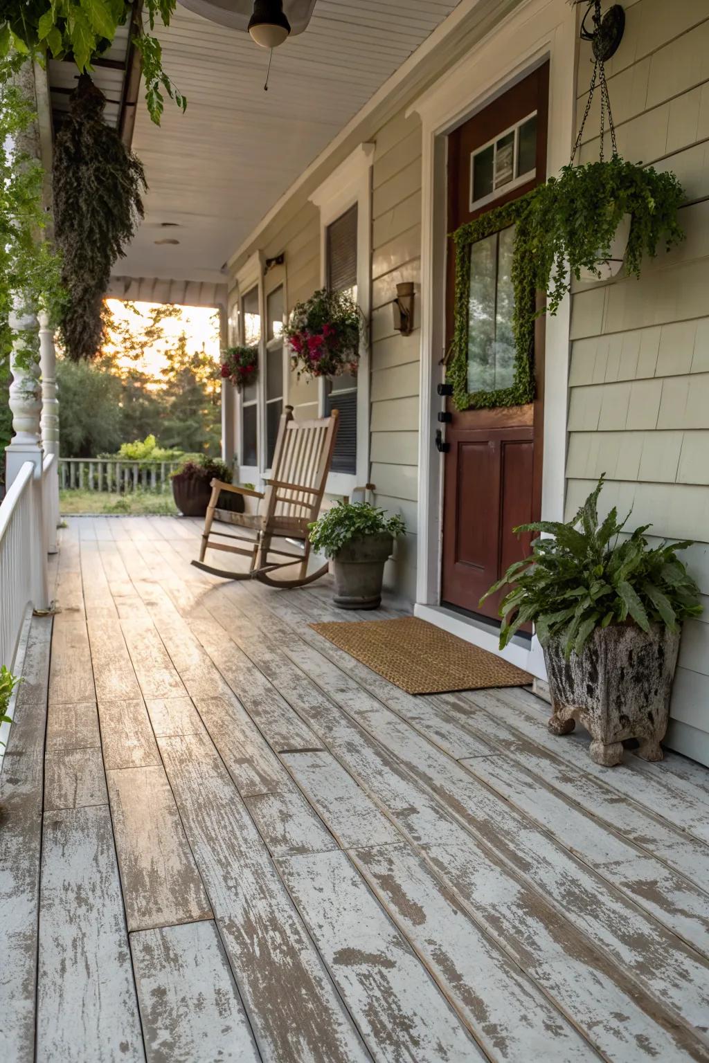 Weathered wood epoxy adds rustic charm.