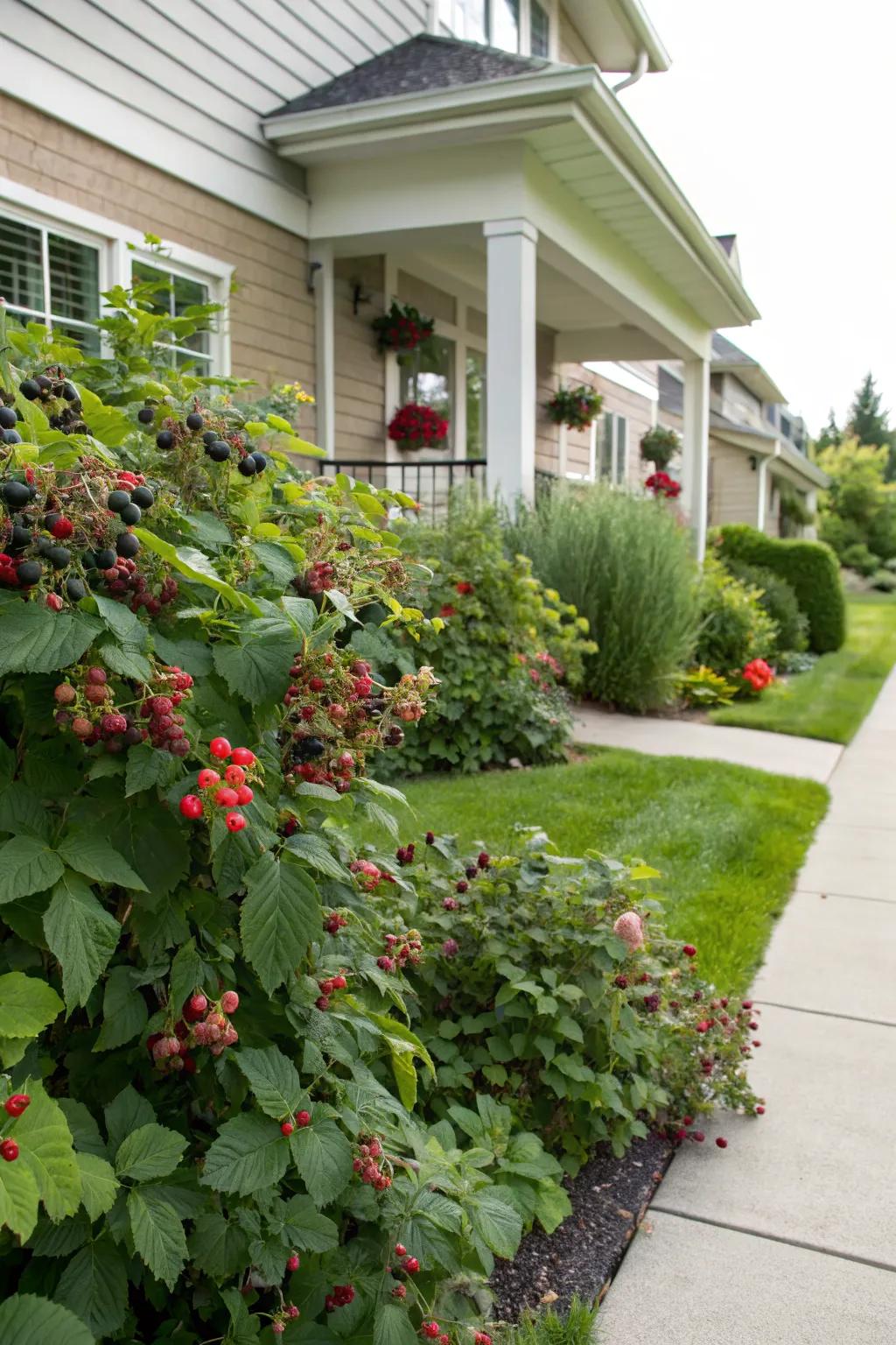 Combine beauty and practicality with edible shrubs.