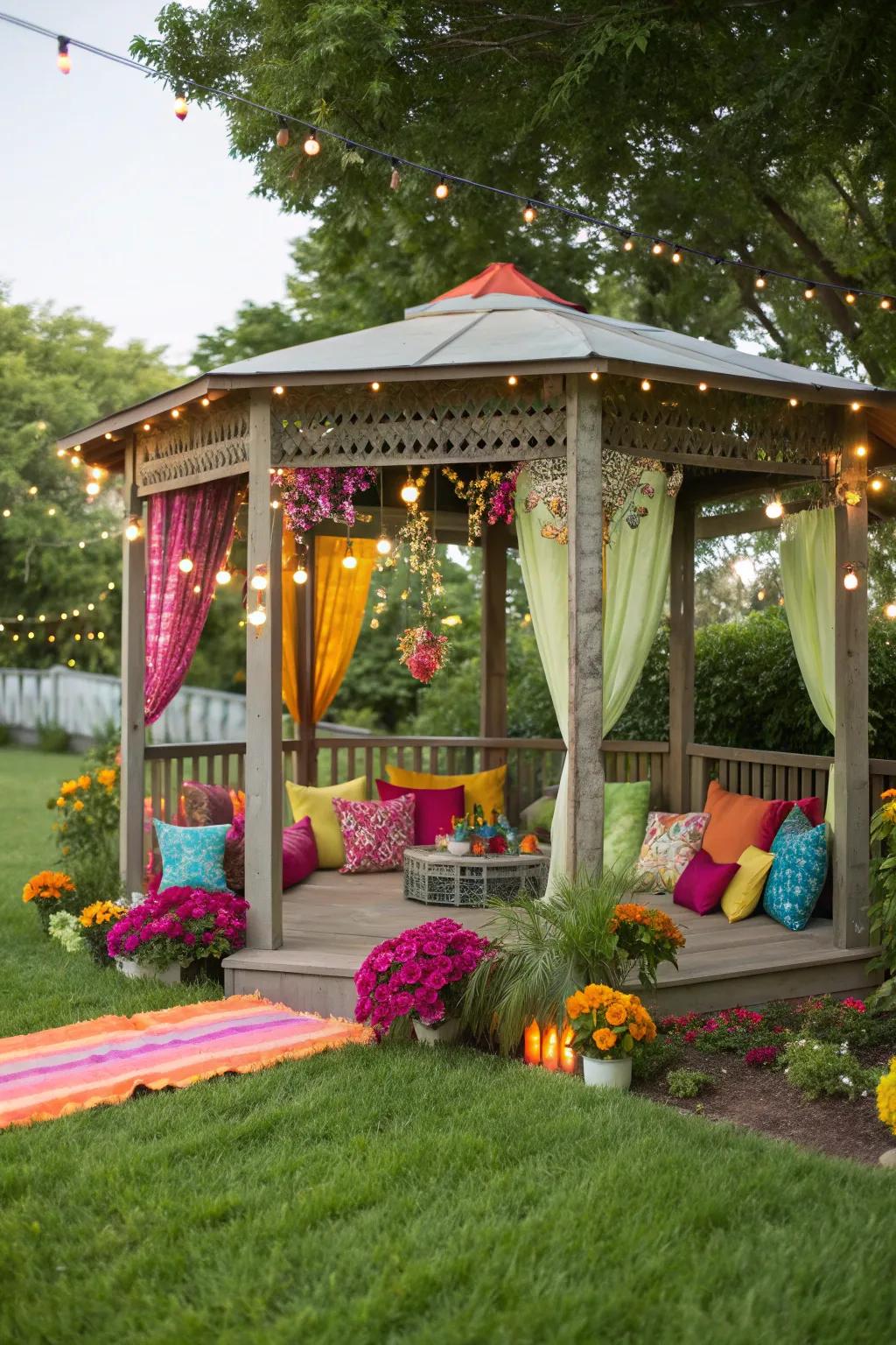 Colorful accents bring vibrancy and fun to the space.