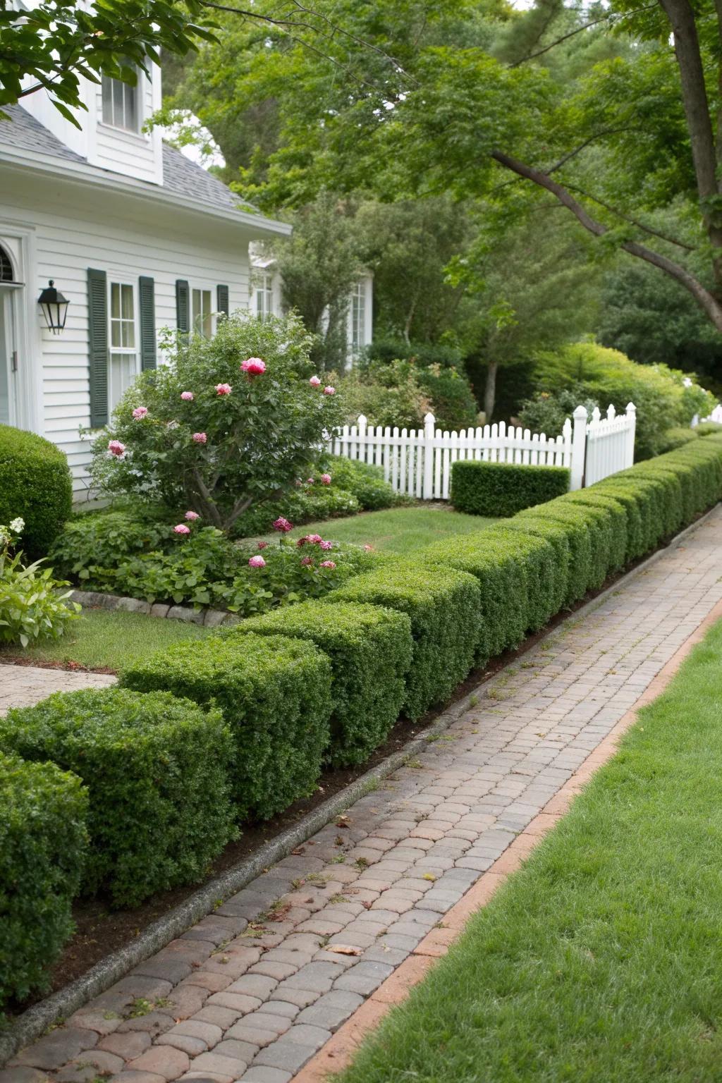 Low-maintenance hedges provide beauty without demanding constant care.