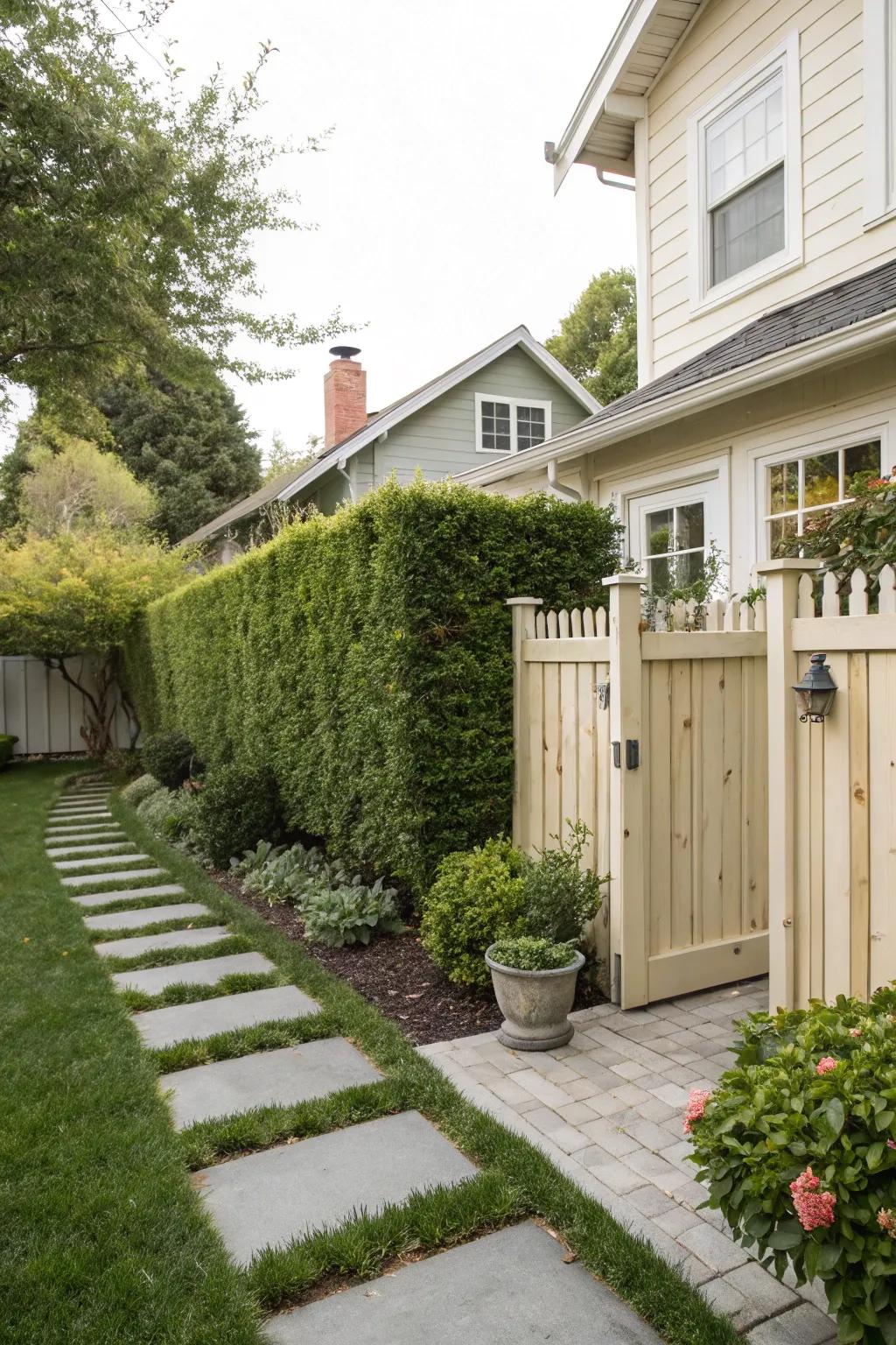 Combining fences with hedges offers structured privacy.