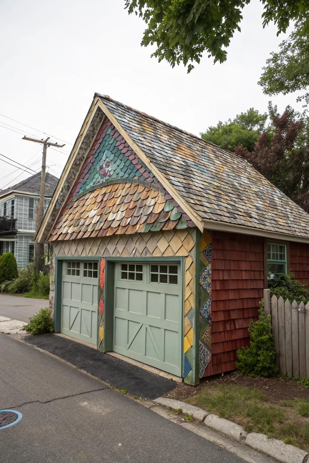 Express creativity with an artistic shingle roof.