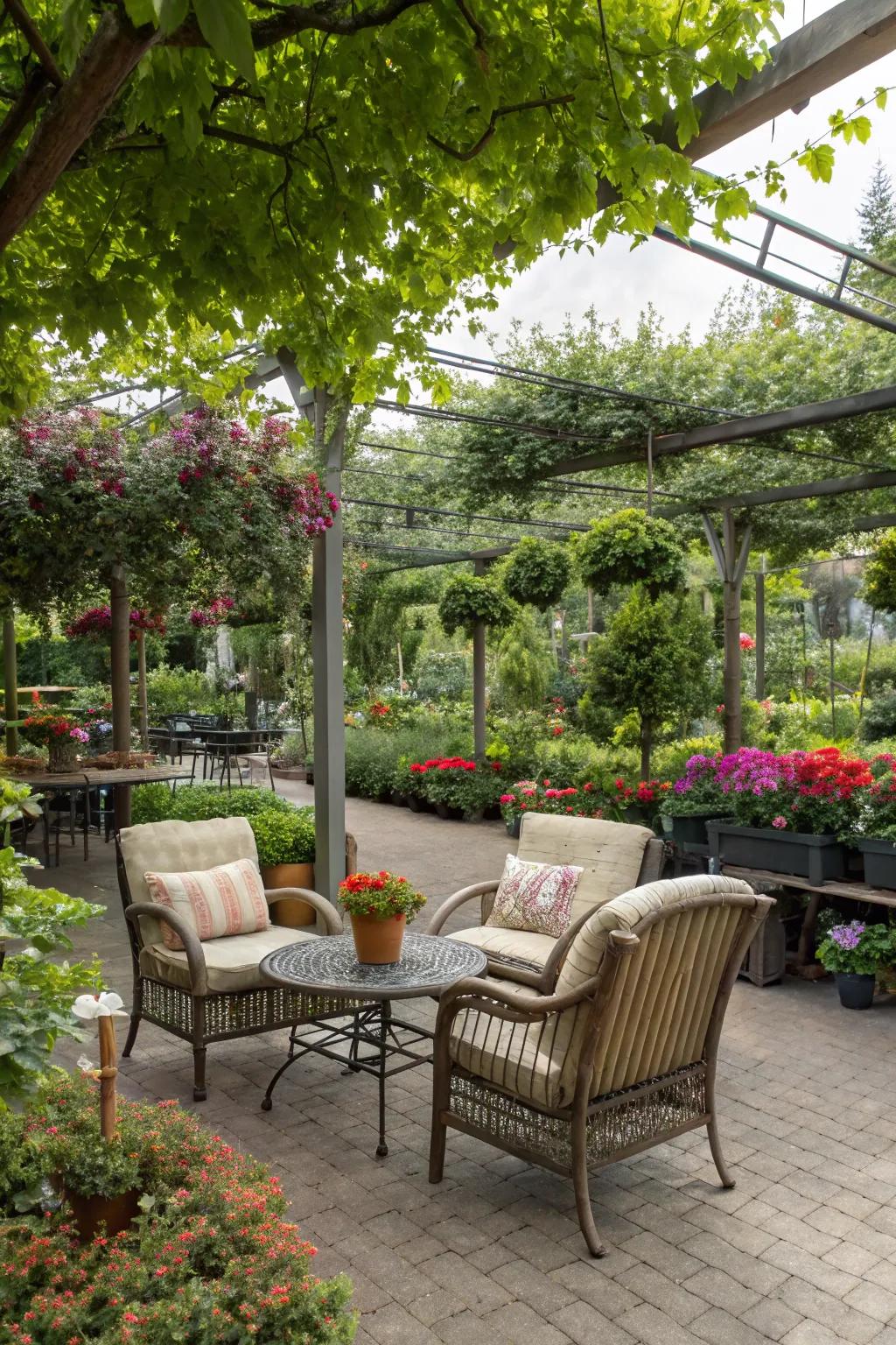 Cozy seating area inviting relaxation.