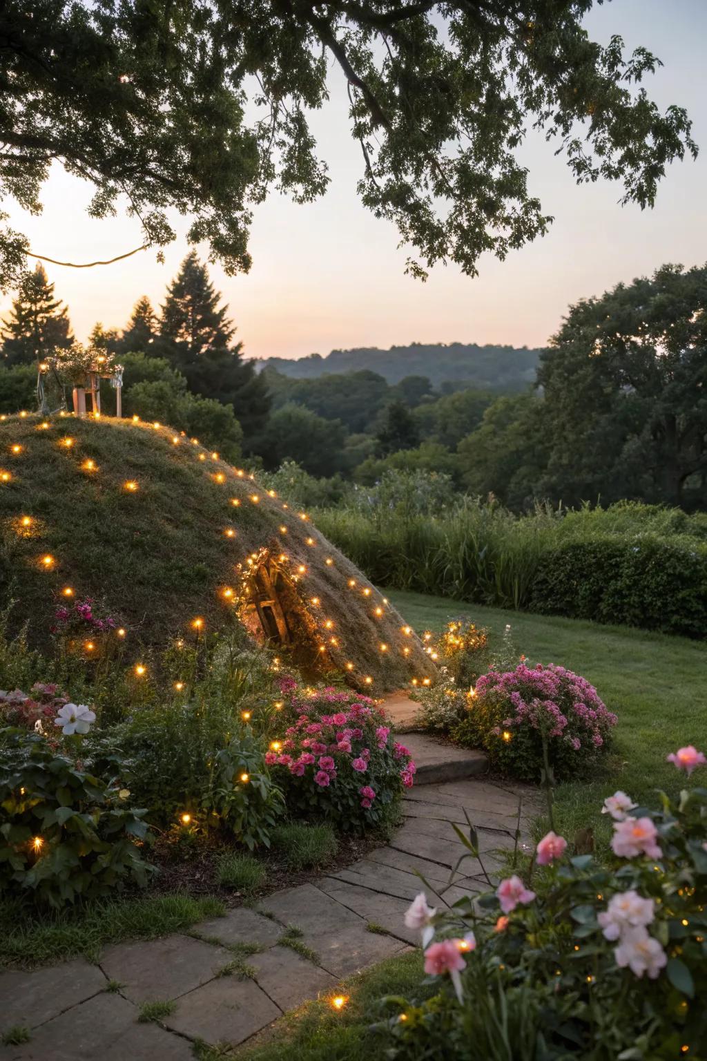 Subtle lighting transforms your garden at night.