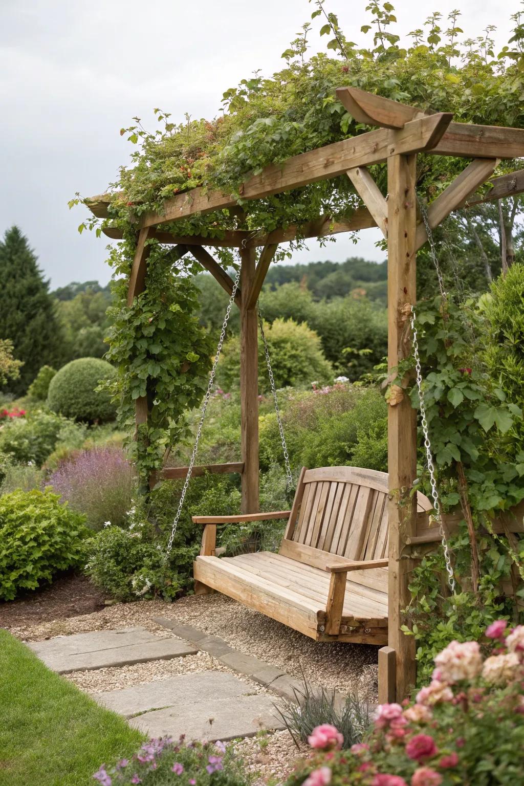 Eco-friendly swings are a thoughtful choice for nature lovers.