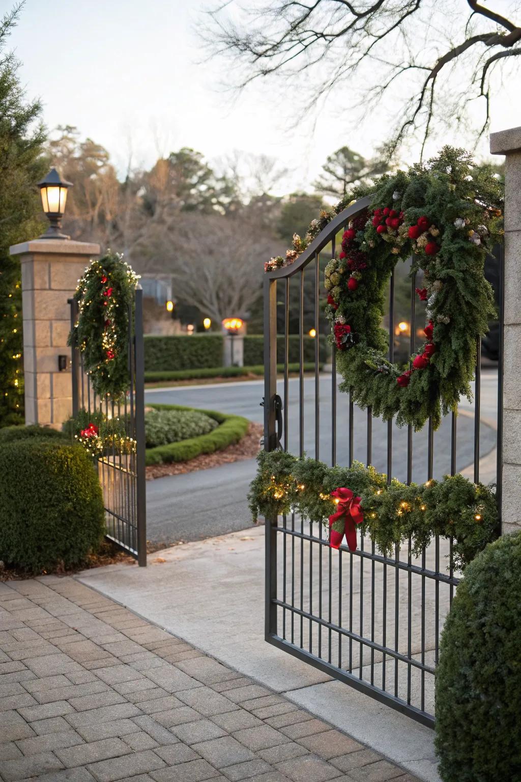 Celebrate the seasons with decorative gate accents.