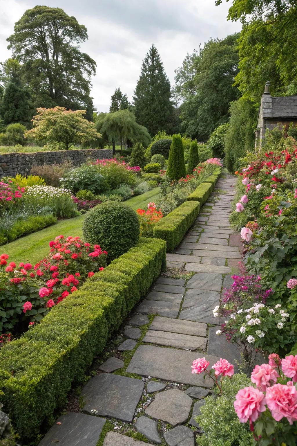 Garden borders create structure and define outdoor spaces.