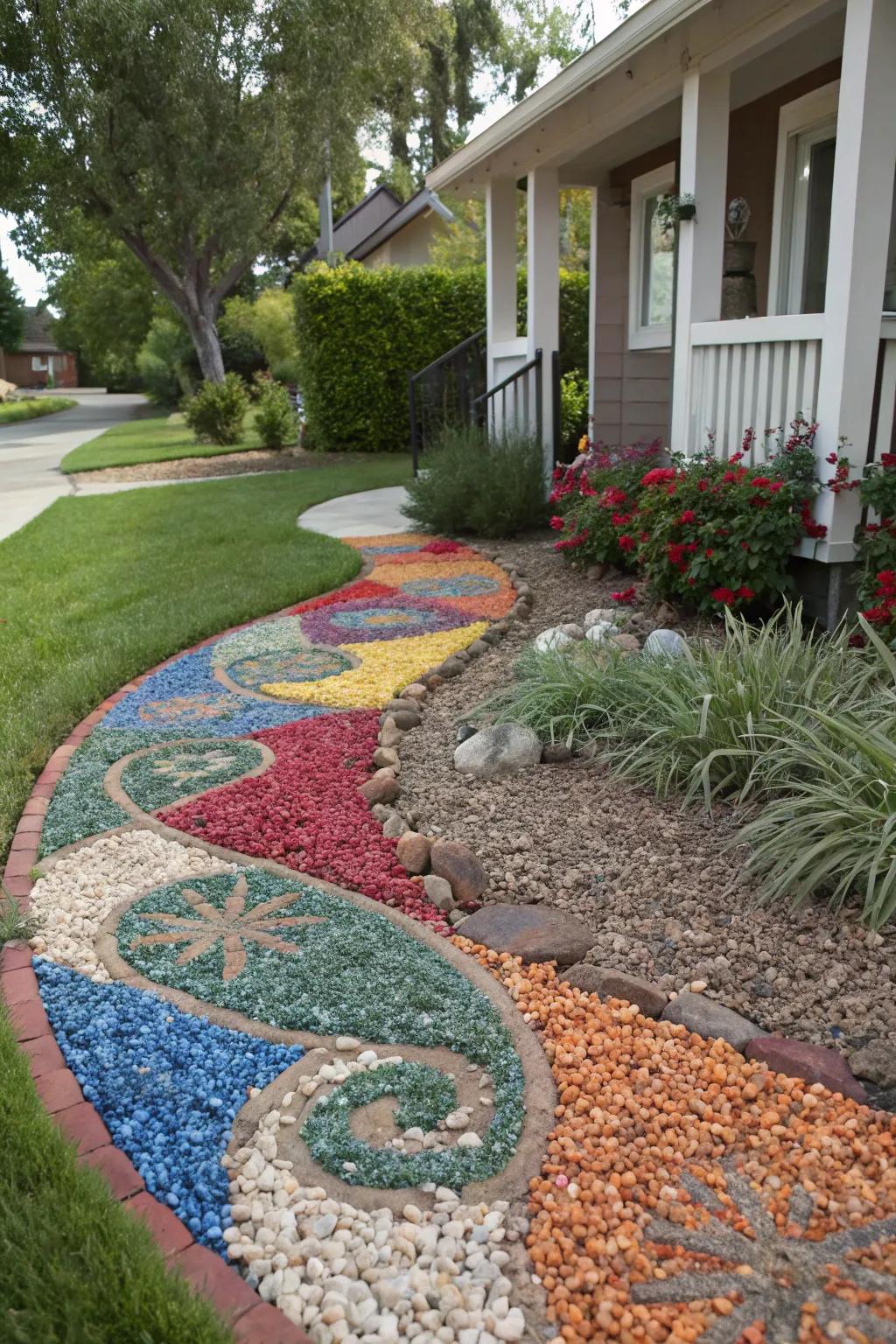 Showcase your style with artistic gravel blends.