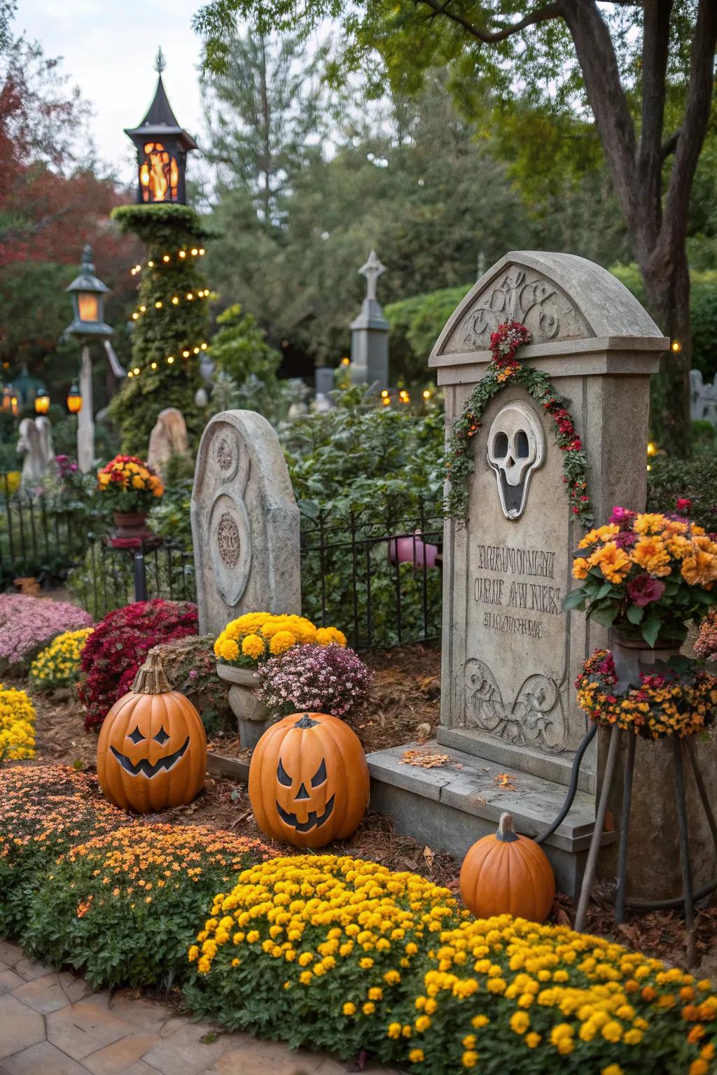 Fairy tale gravestones add a whimsical and enchanting touch to your display.