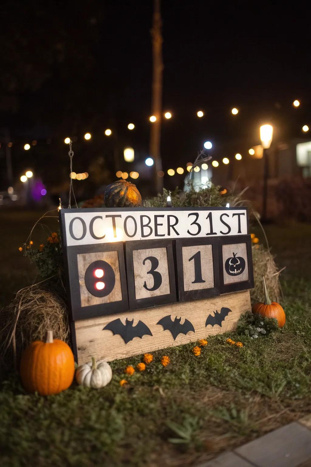 A countdown sign to build anticipation for Halloween.