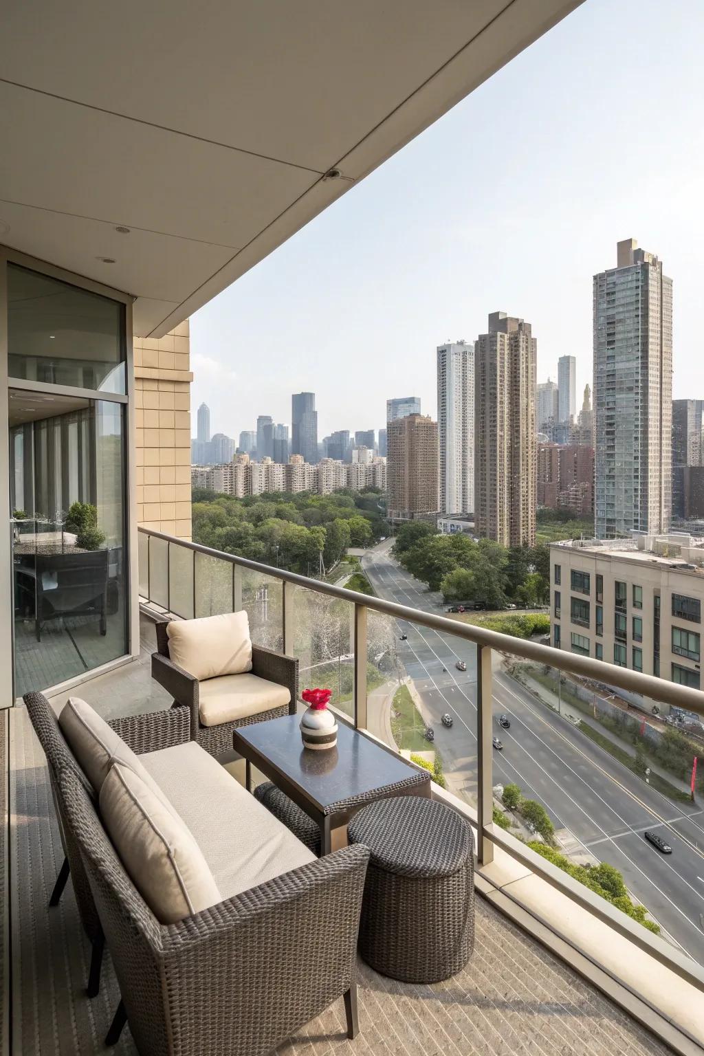 Durable materials ensure this balcony stands up to the elements.
