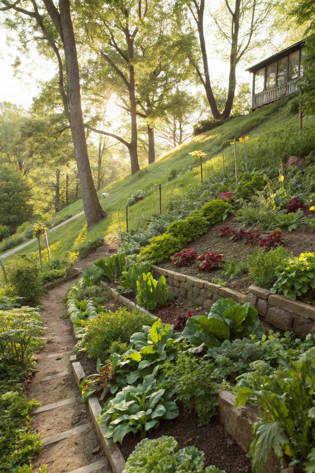 Shade-tolerant plants make the most of less sunny areas.
