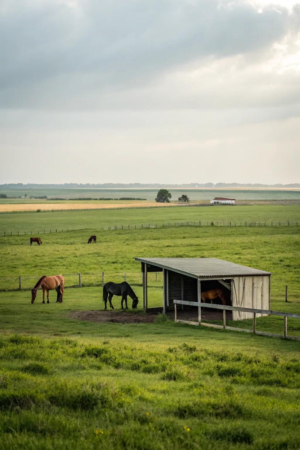 Run-in shed offering flexible shelter