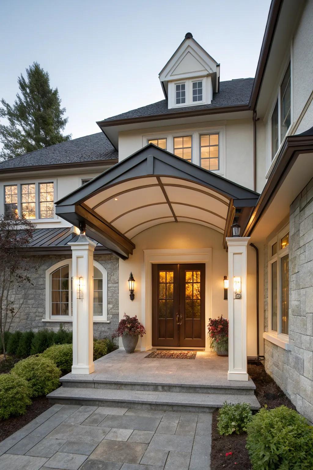 A seamless roof extension canopy that flows with unity.