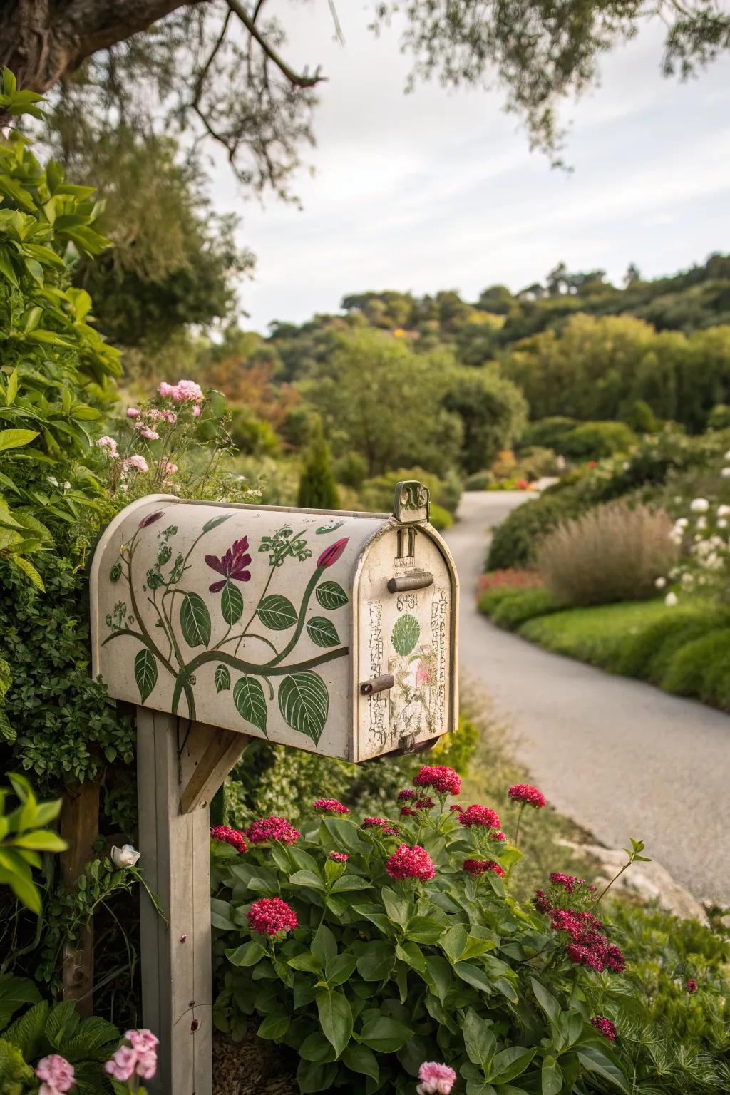 A nature-inspired mailbox that integrates with greenery