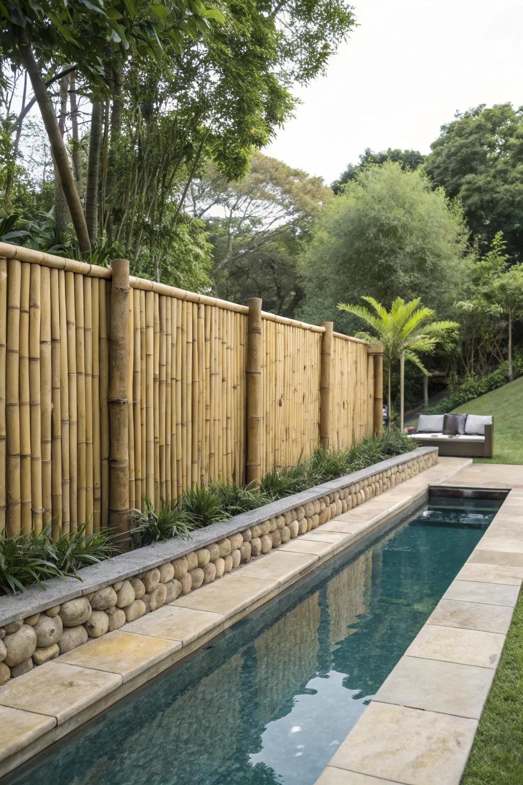 Exotic charm with sustainable bamboo.