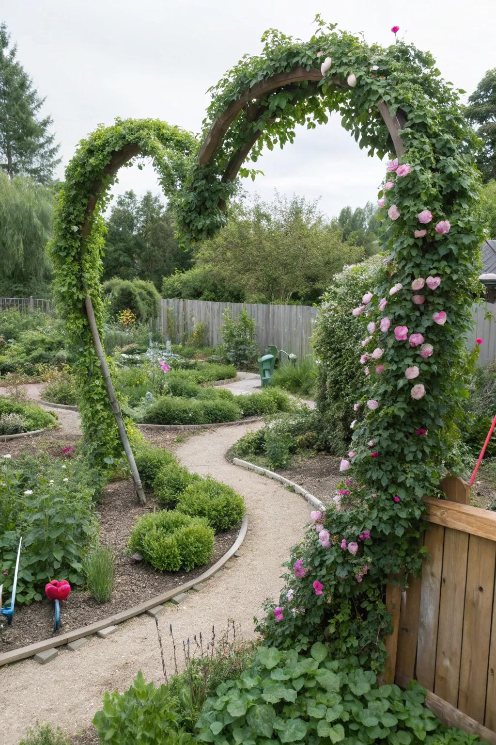 Express your creativity with uniquely shaped climbing plants.