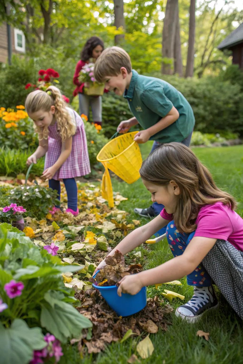 A nature scavenger hunt fosters exploration and discovery.