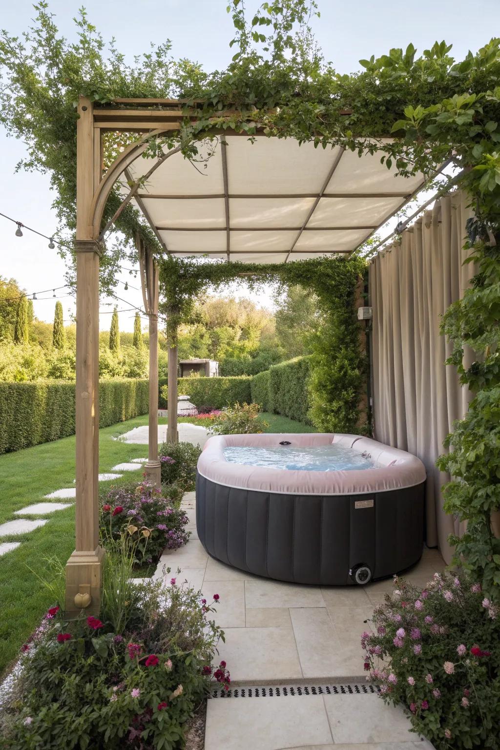 Add elegance and shade with a charming pergola.