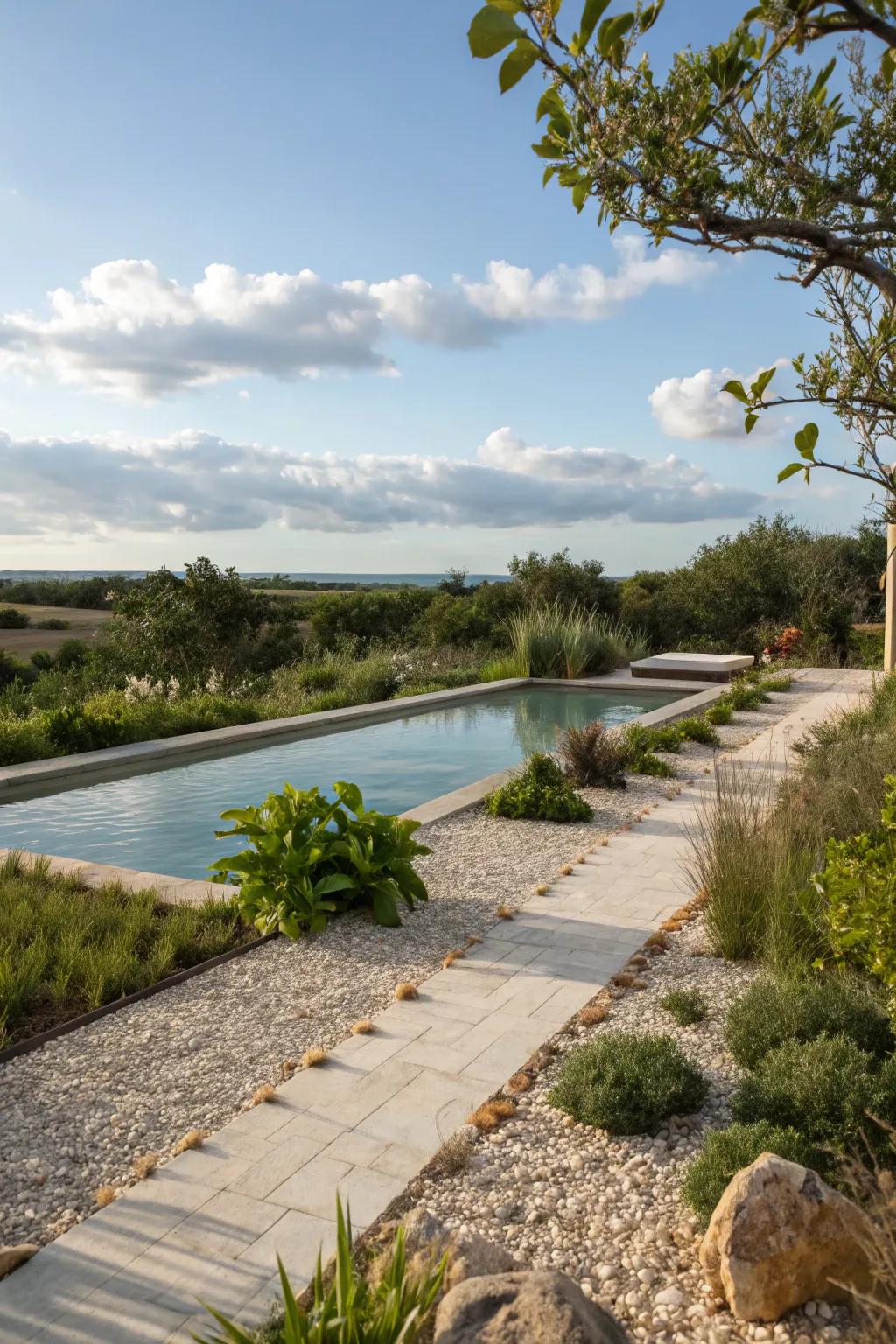 Eco-friendly gravel offers a sustainable and beautiful landscaping option.
