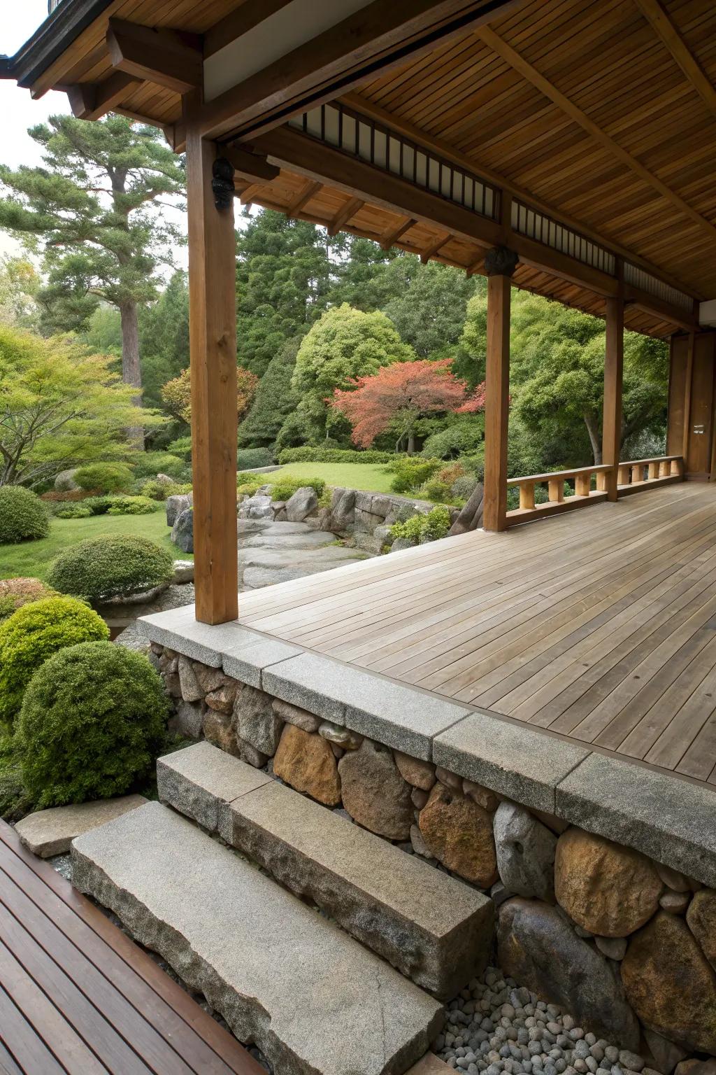 Add dimension with creatively elevated deck sections.