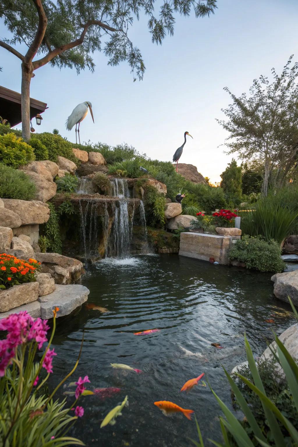 Create a vibrant wildlife sanctuary with your koi pond.