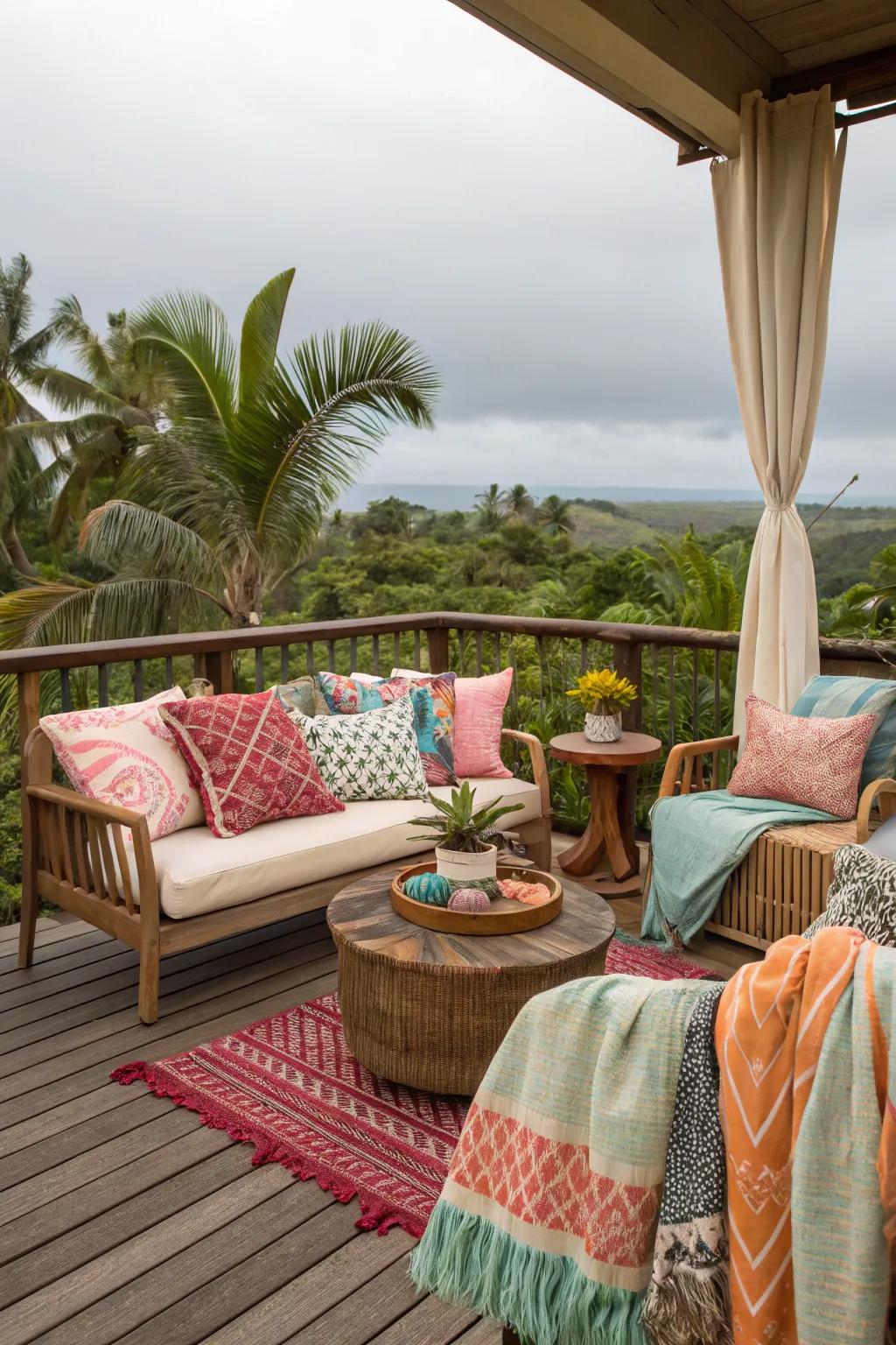 Mix and match textiles for a unique style.