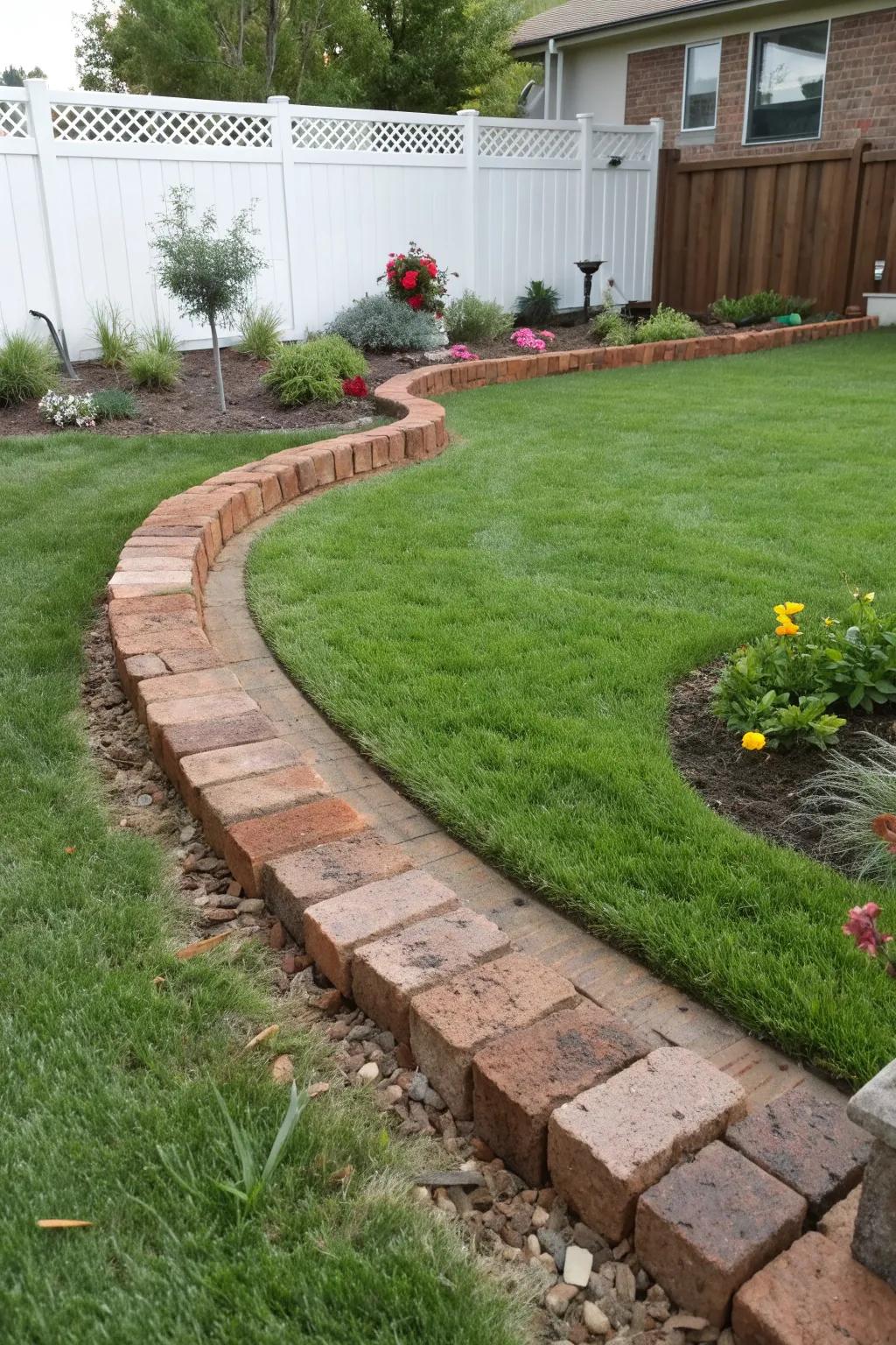 Define your space with creative lawn edging.
