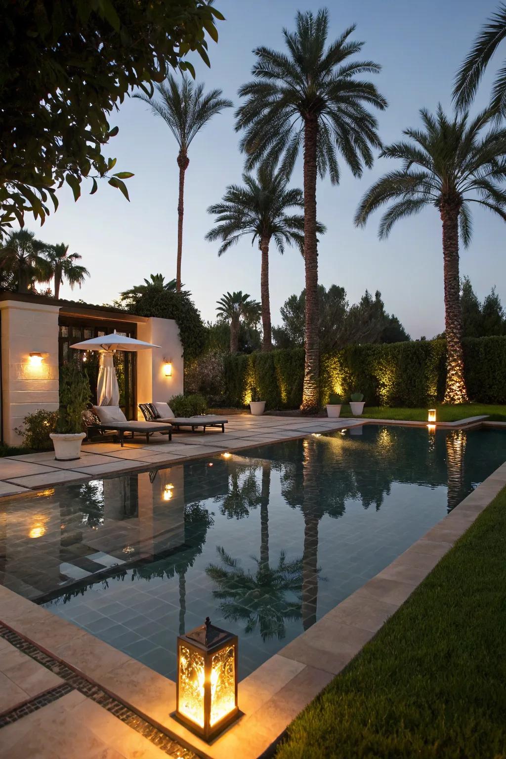 Reflective surfaces amplify the beauty of your lighting scheme.