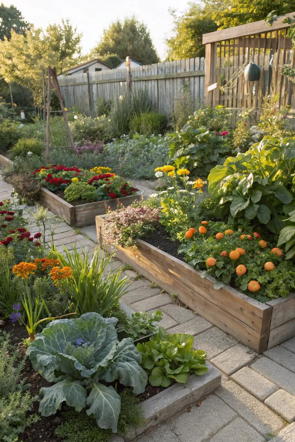 Edible landscaping combines beauty with functionality.